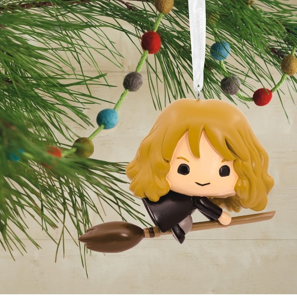 Hallmark Christmas Harry Potter's Hermione Granger on a Broomstick Ornament - Picture 1 of 4